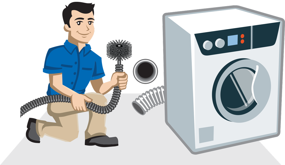 clipart man cleaning dryer